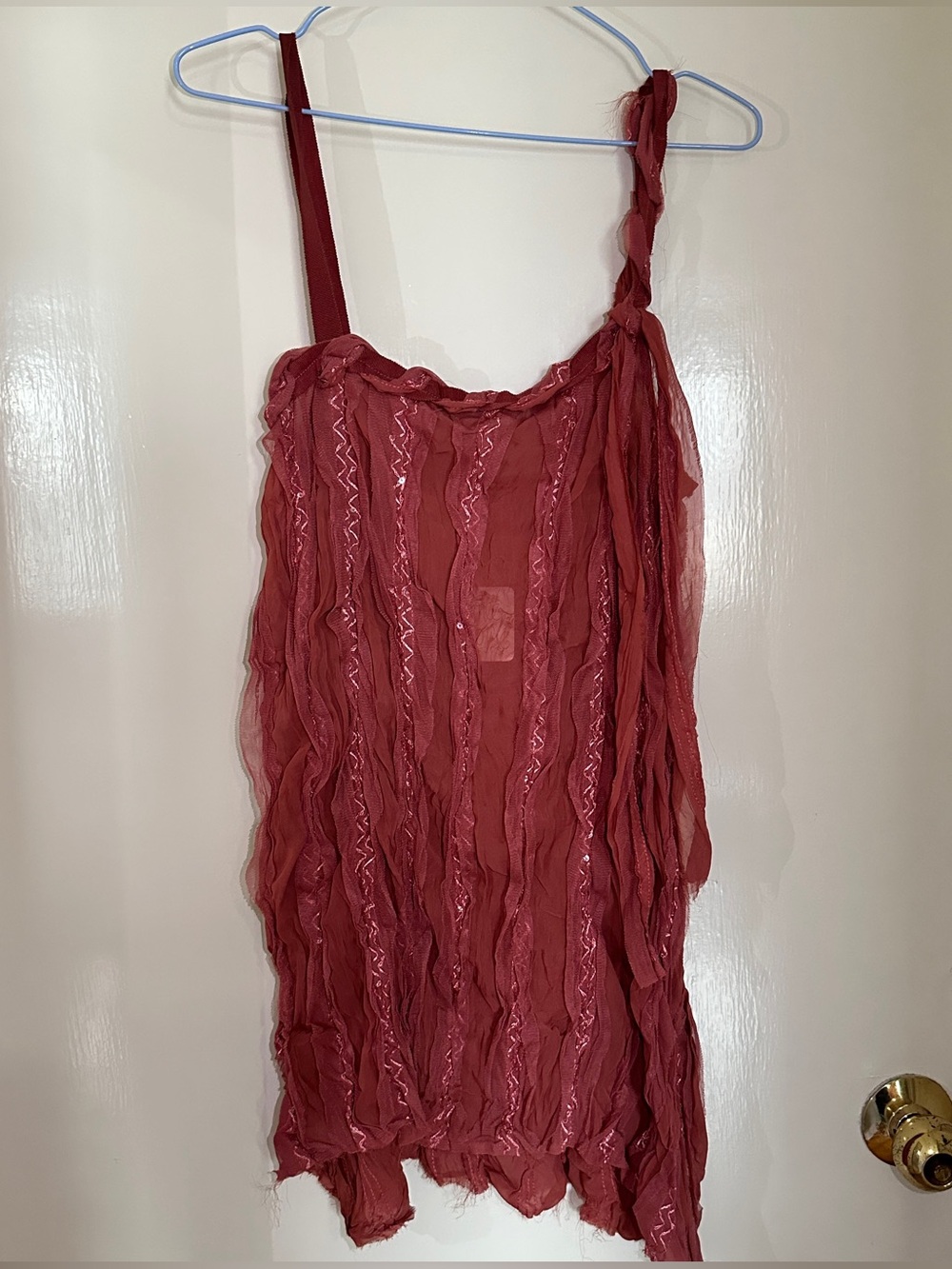 Vintage Free People dark mauve sheer blouse